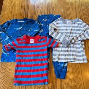 Hanna Andersson Size 3 4t boys pajama lot of 4